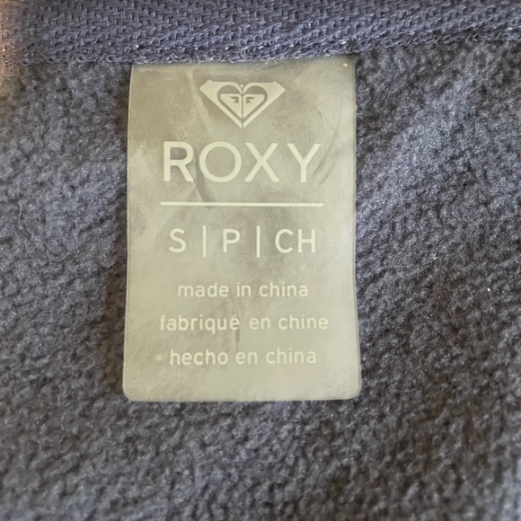 Roxy Womens Doe Zip-Up Hoodie Sweatshirt in Blue - Picture 3 of 7